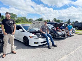 Members of the car community gathered on August 26 in Harrowsmith’s Cnetennial Park in the names of Bailey Green and Blake Young.